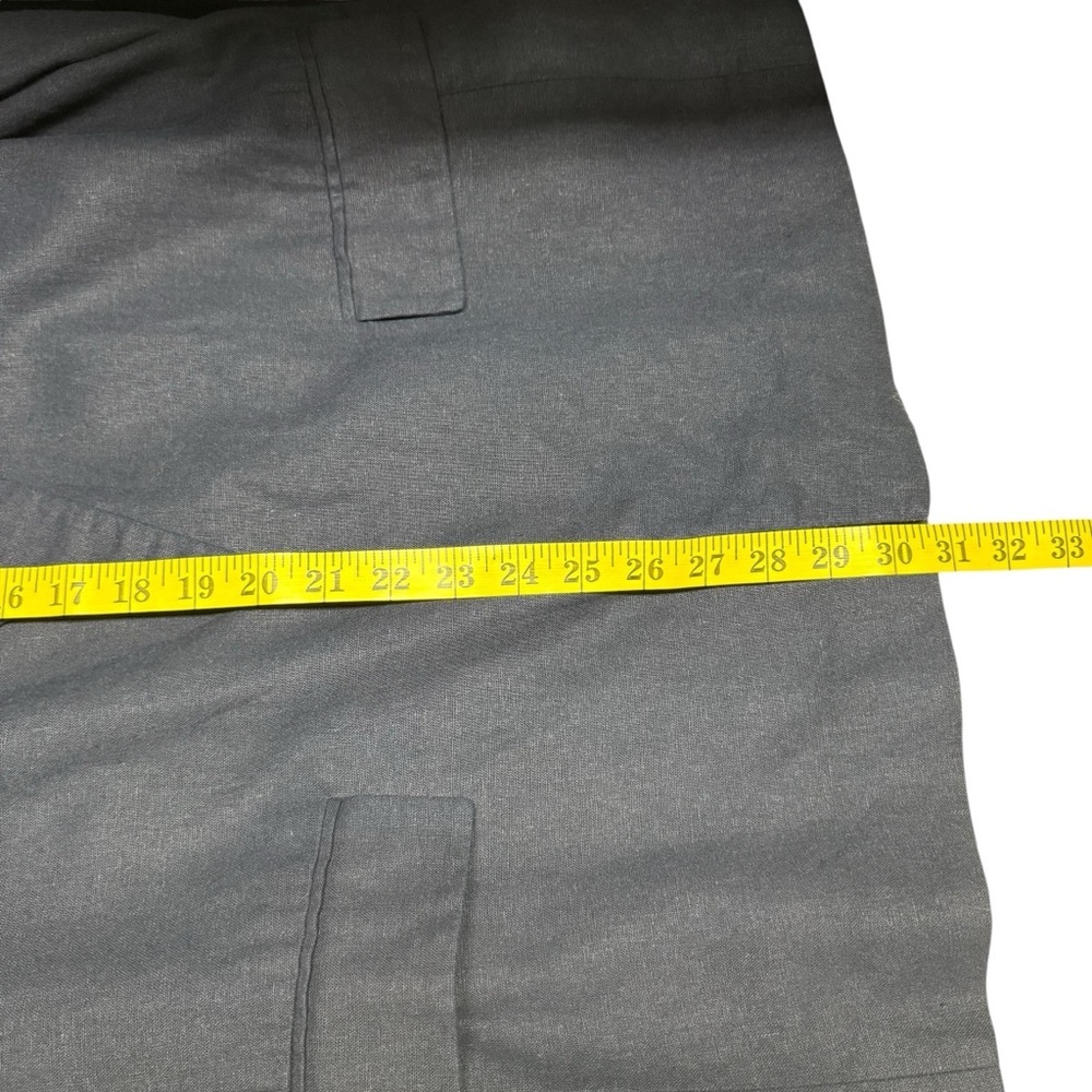 Zara Navy Blue Linen Blend Open Front Blazer Jacket Size Medium Striped Lining - Picture 13 of 16